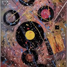 Concerto astratto ( 2025 )100cm x 70 cmAcrilico tecnica mista materico su tela